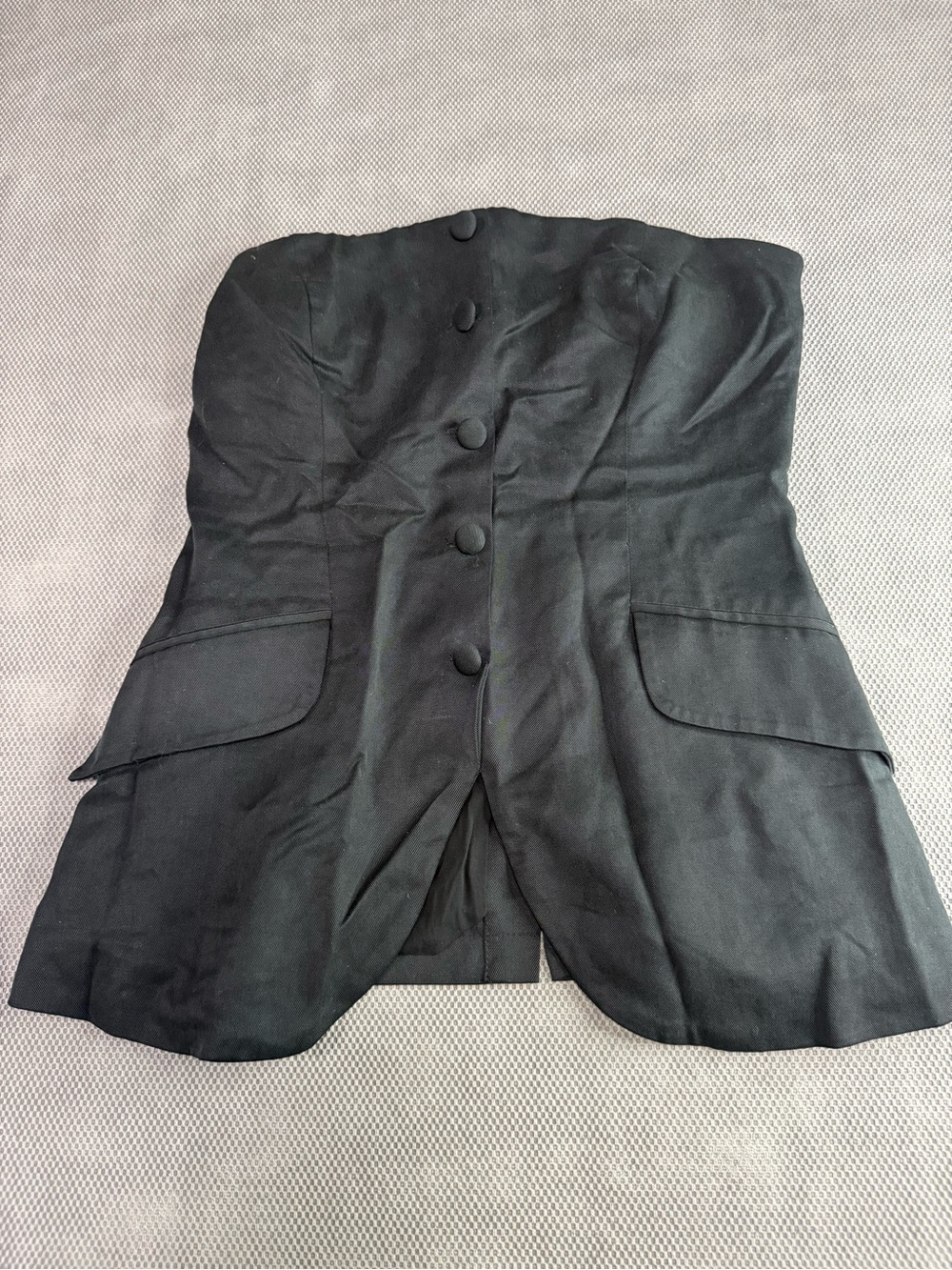 Reformation Black Strapless Bustier Top